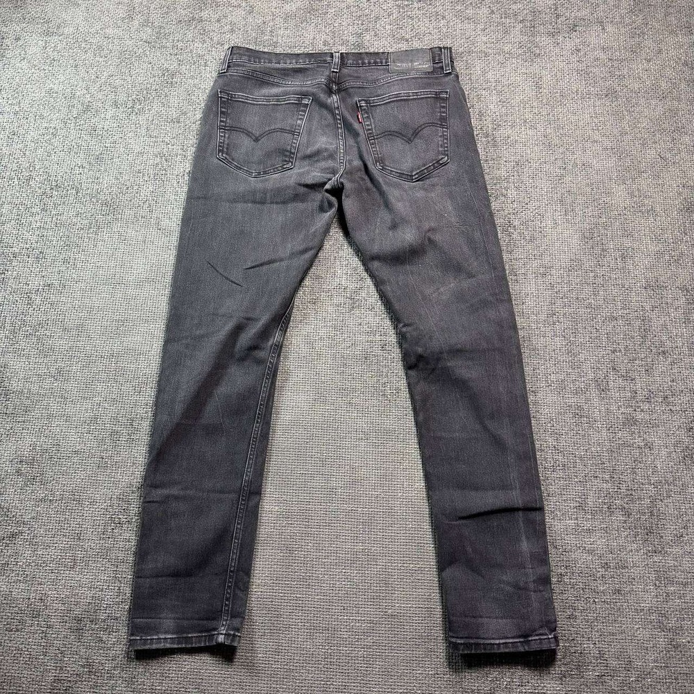 Levi's 512 Slim Taper Jeans Mens 34x31 Washed Black Denim